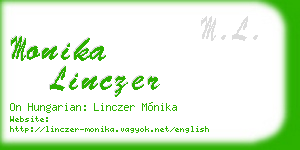 monika linczer business card