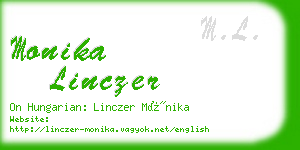 monika linczer business card